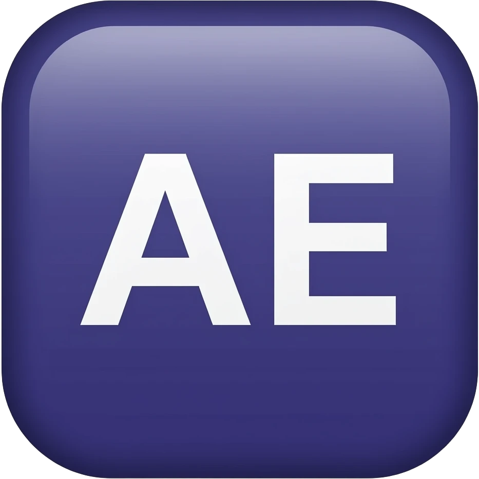Purple Ae texts with dark purple blue background emoji