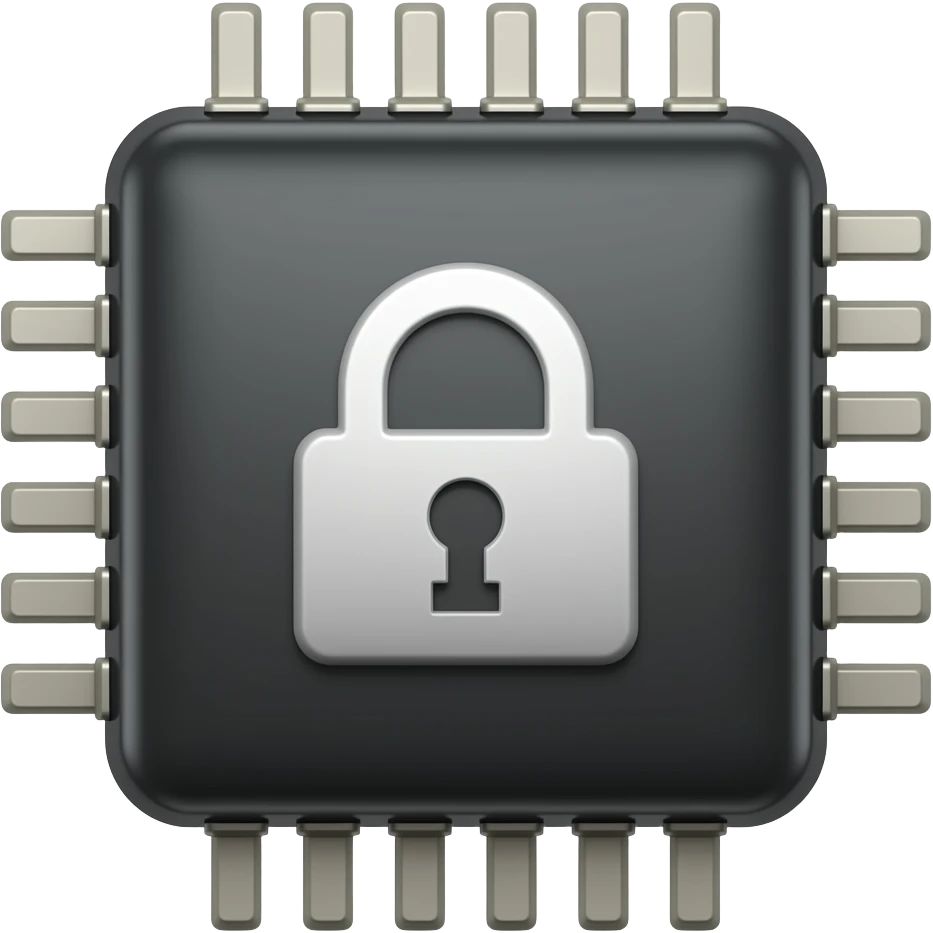 black encrypted chip emoji
