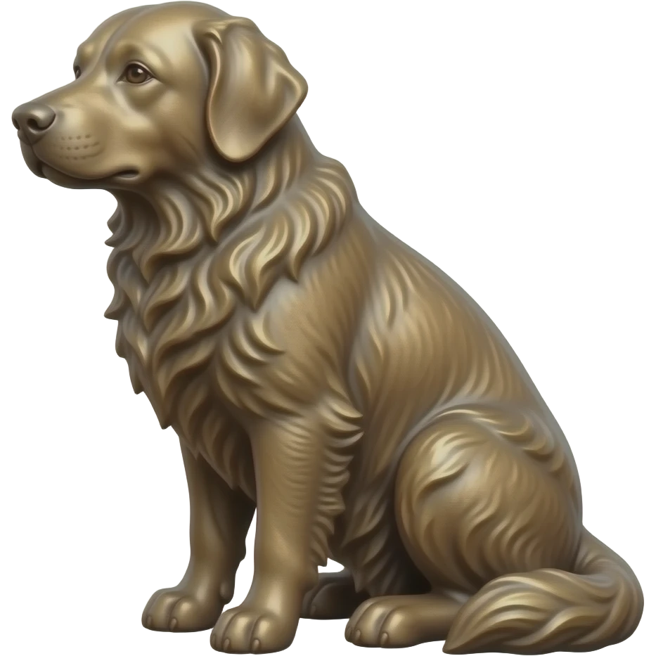 Create a dog statue emoji