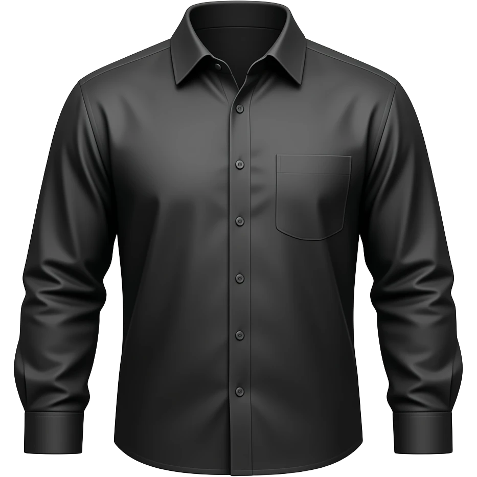 black button down shirt emoji