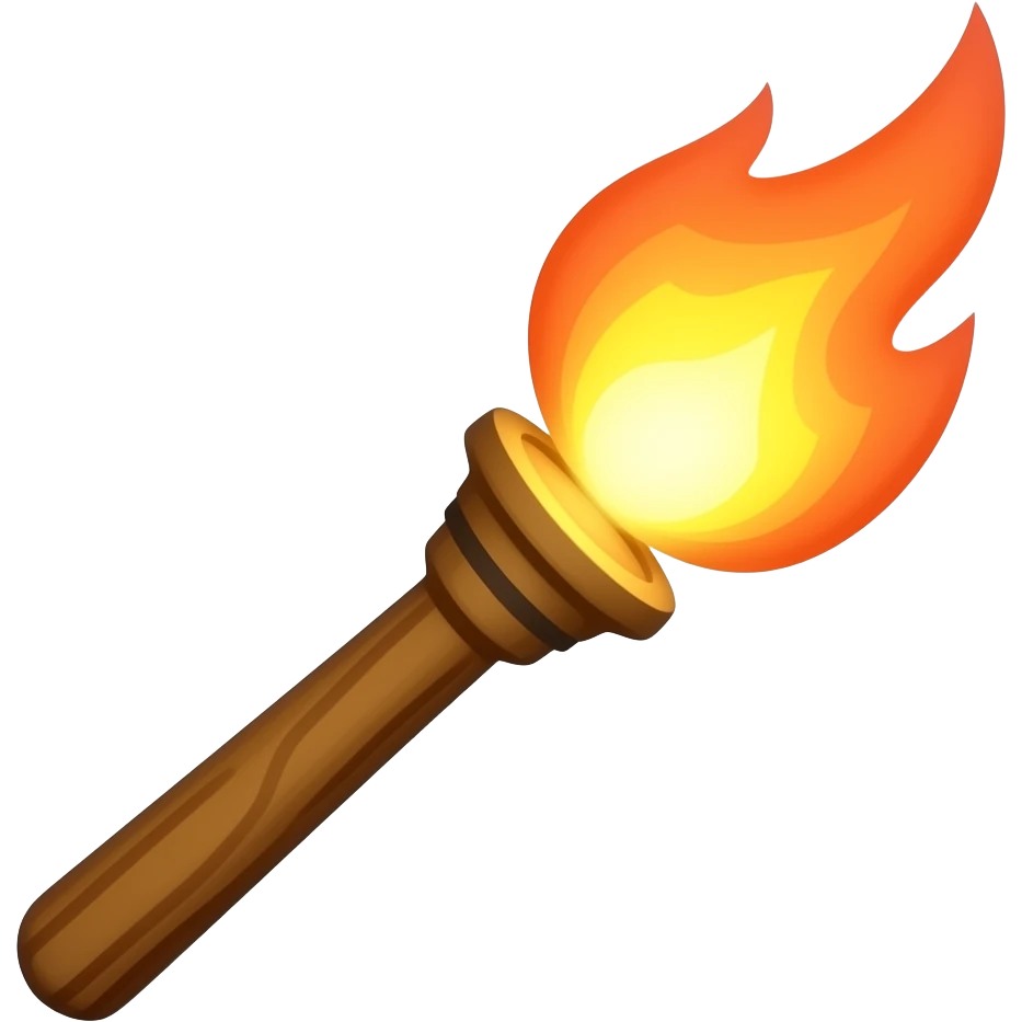Flame torch emoji