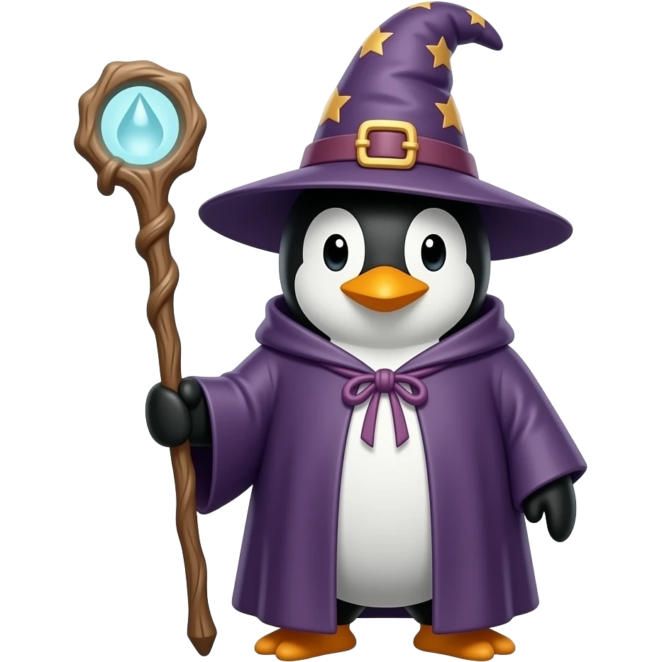 Penguin Wizard emoji