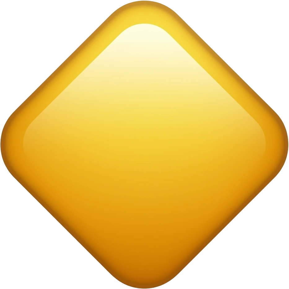 ROMBO AMARILLO CON PUNTAS REDONDEADAS emoji