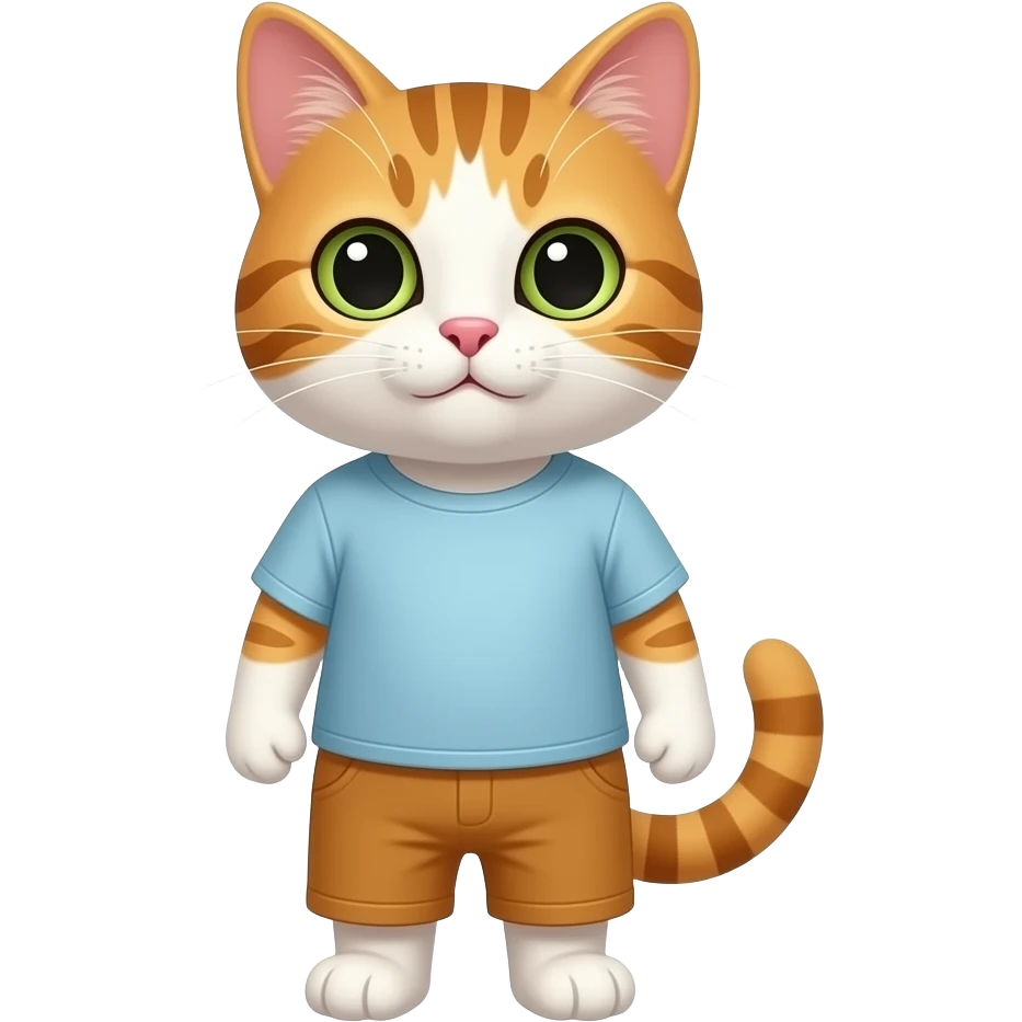 A cat Wearing a T-Shirt emoji