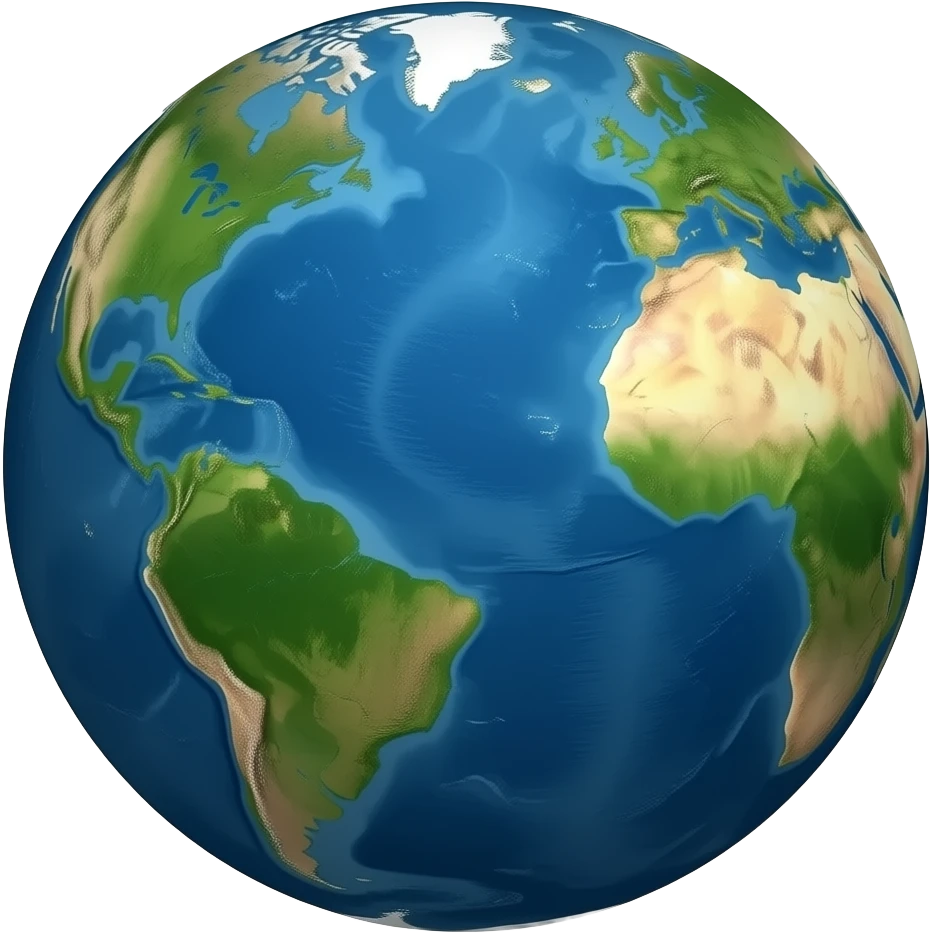 a realistic globe emoji