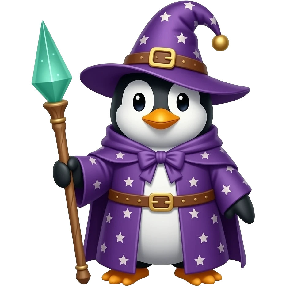 Penguin Wizard emoji