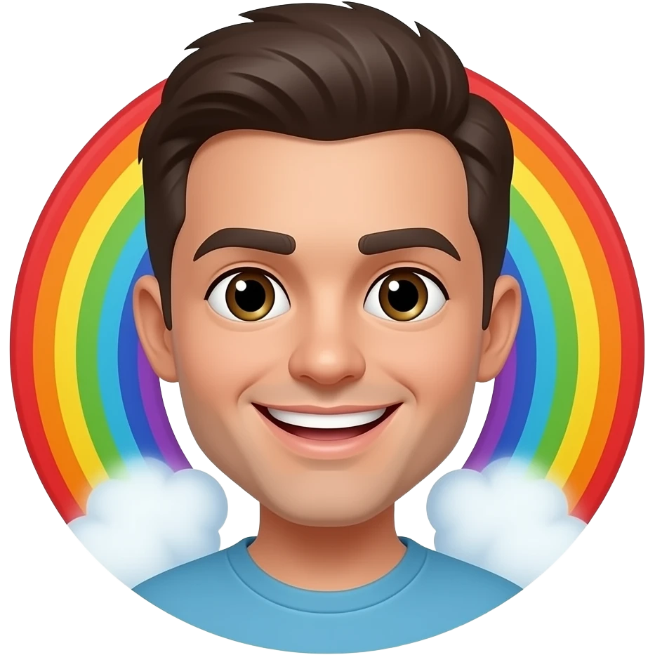 Rainbow smile emoji