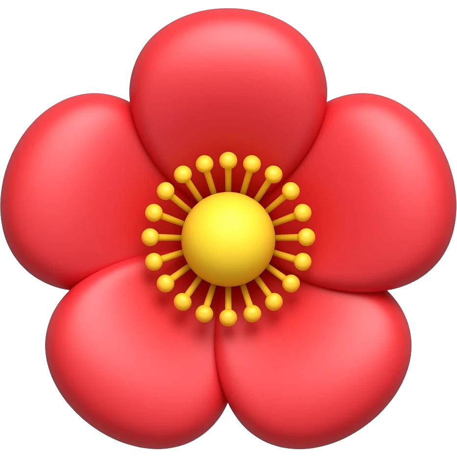 red flower emoji