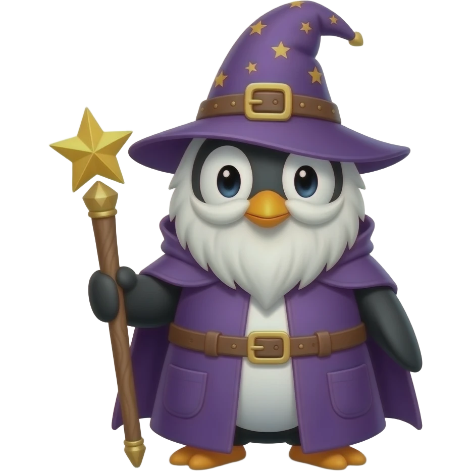 Penguin Wizard emoji
