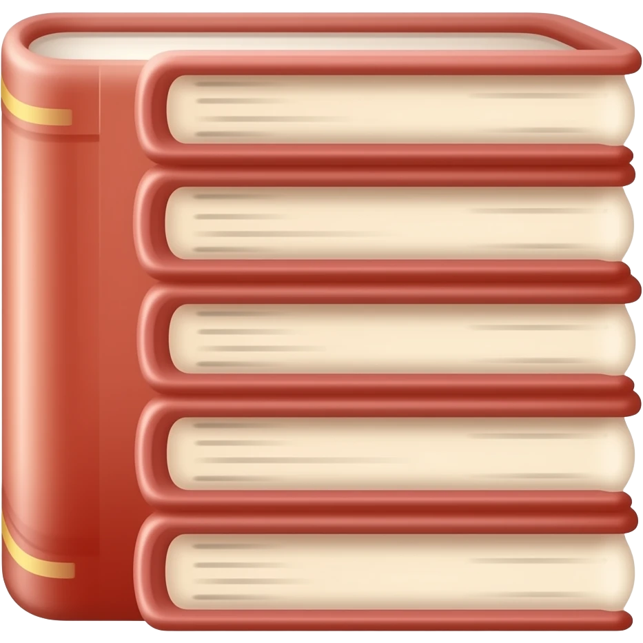 cute light red books emoji