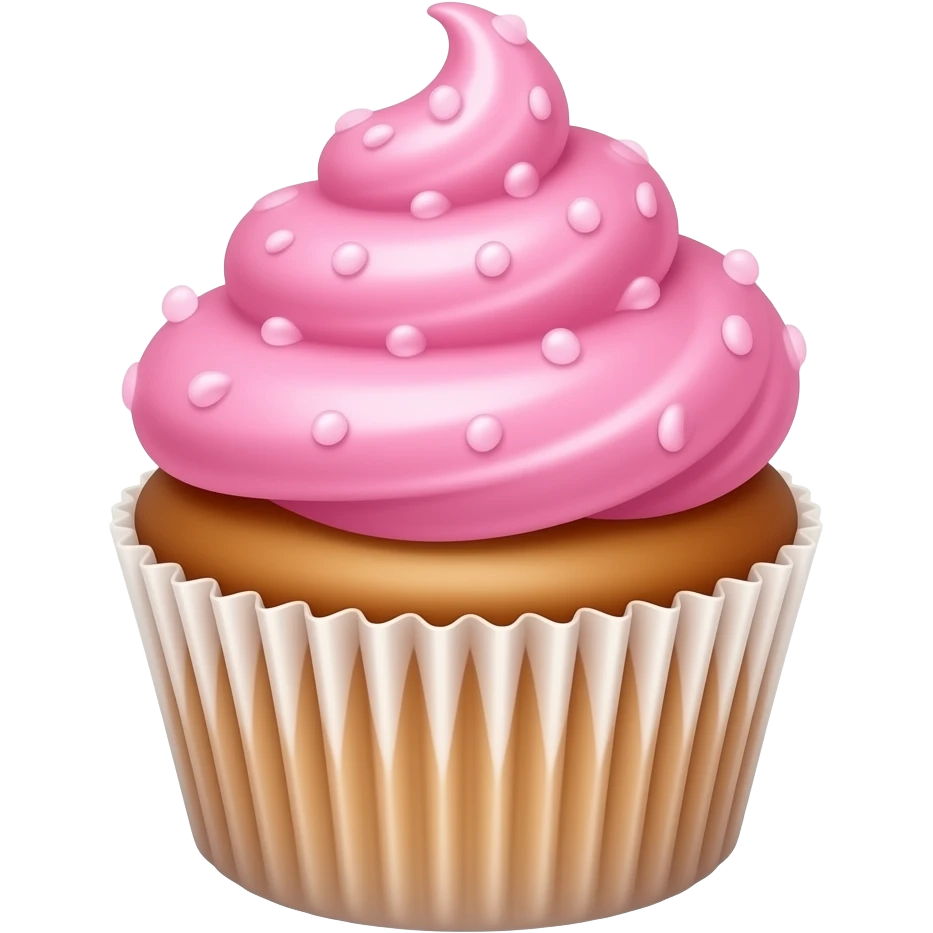 Cupcake with pink icing emoji