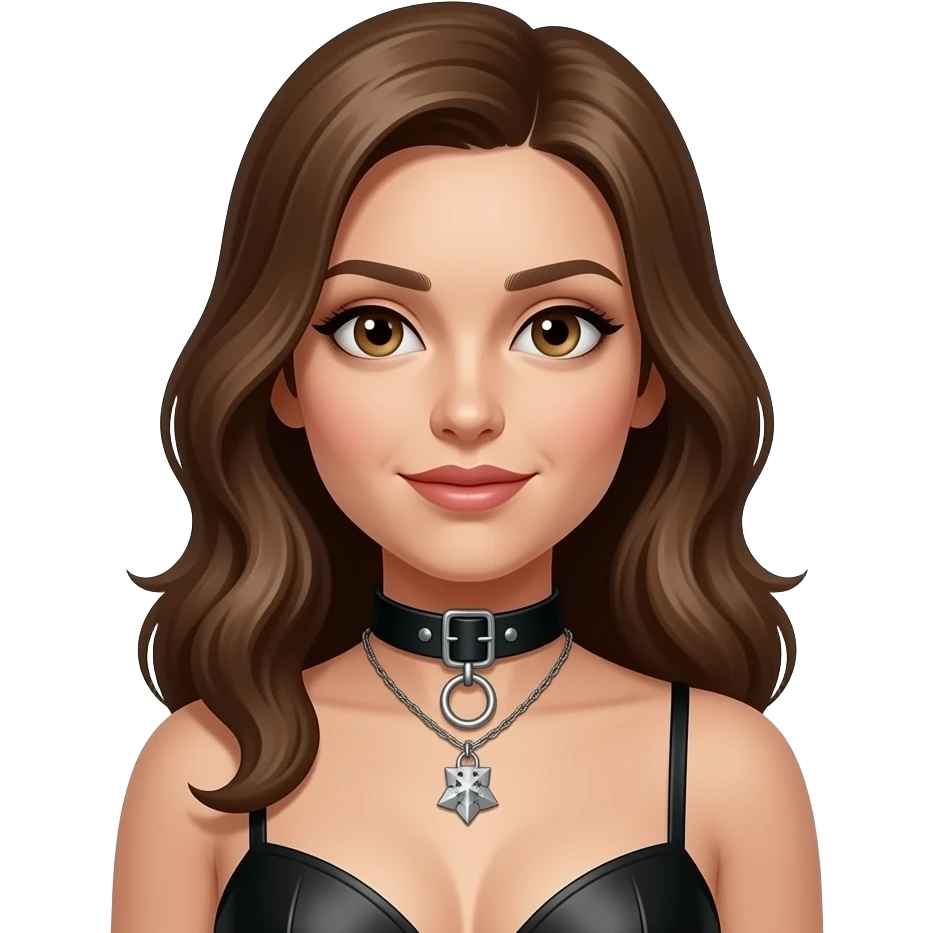 mistress collars her male slave emoji