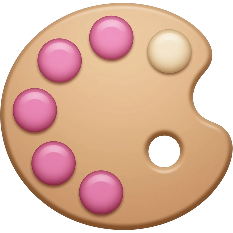 Цвета розовый и бежевый на палитре emoji