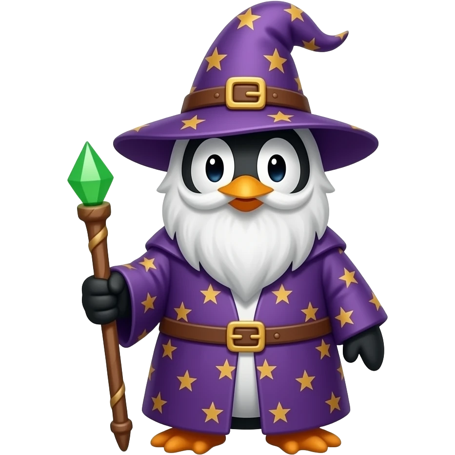 Penguin Wizard emoji