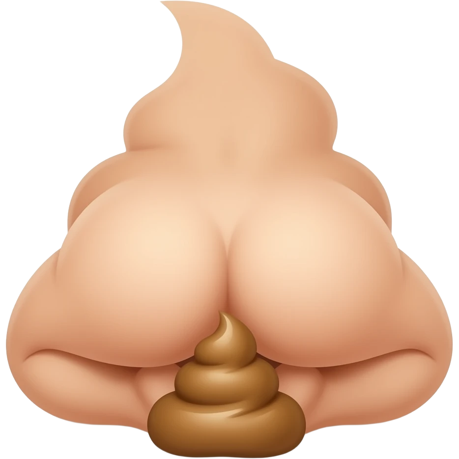 Bare Butt pooping emoji
