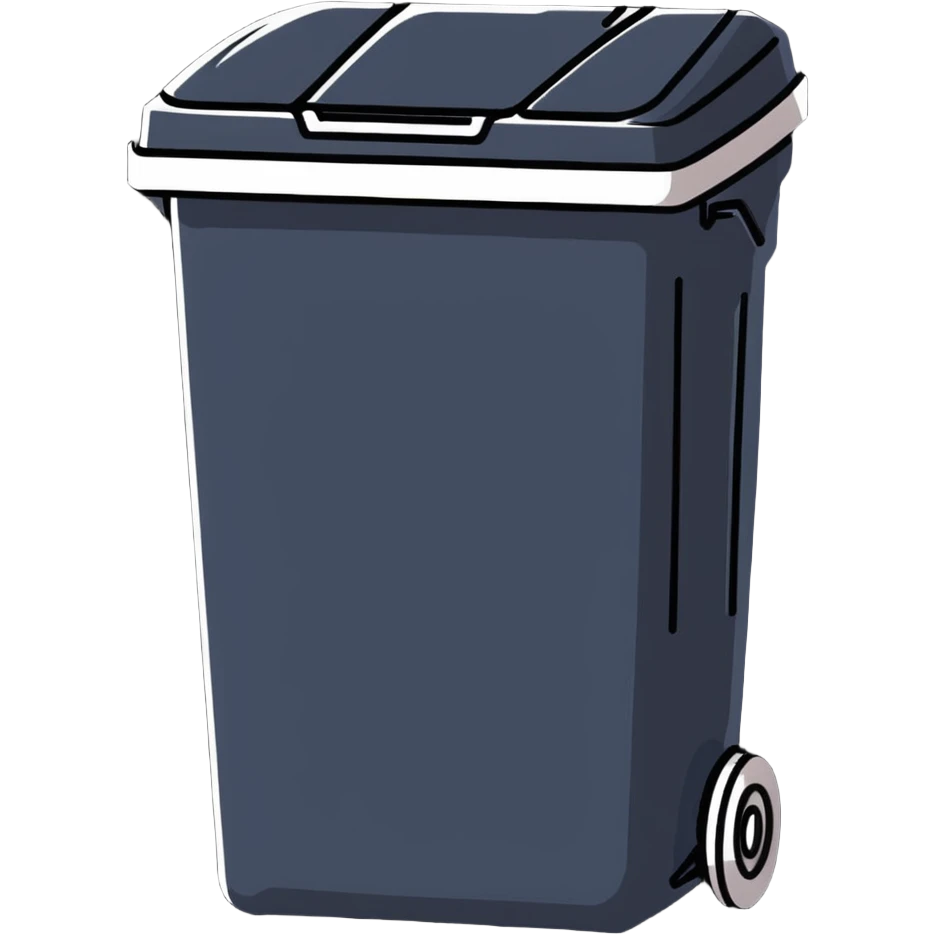 plastic garbage can emoji