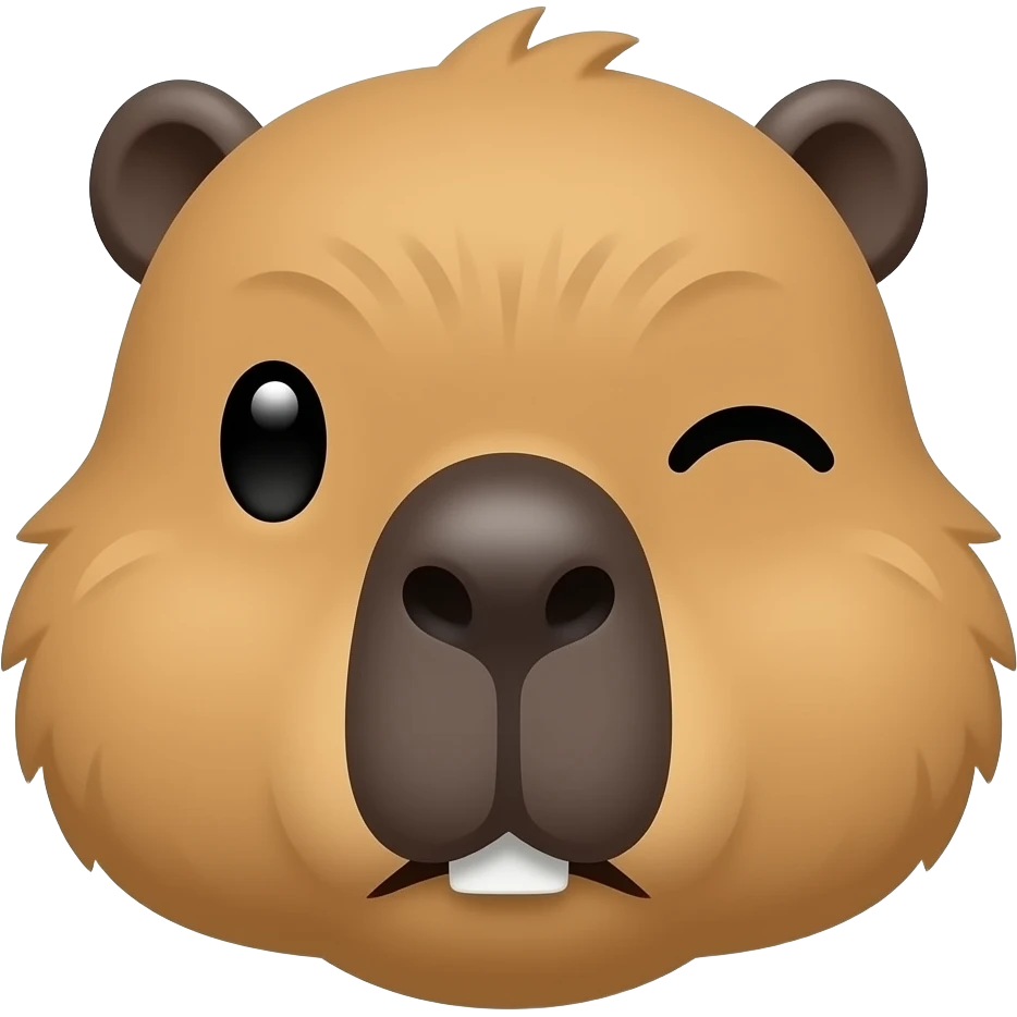 capybara Blinking head emoji