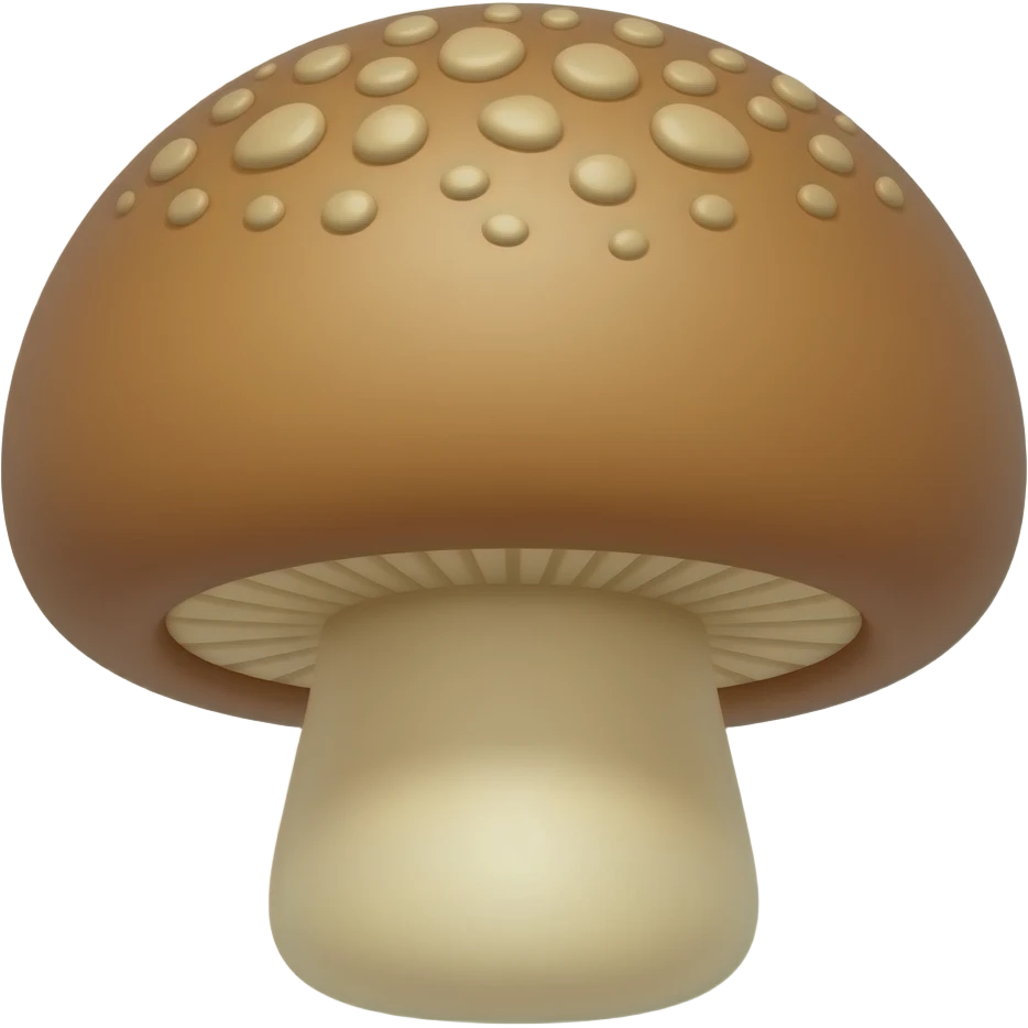 Button Mushroom emoji