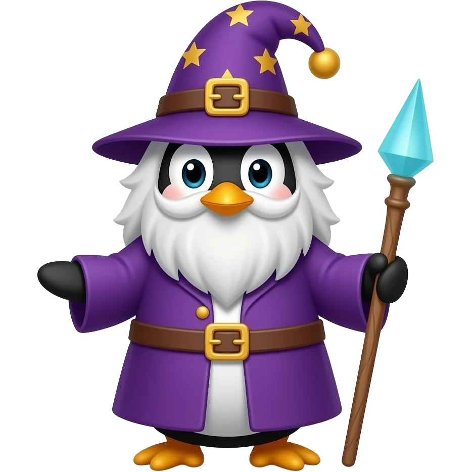 Penguin Wizard emoji