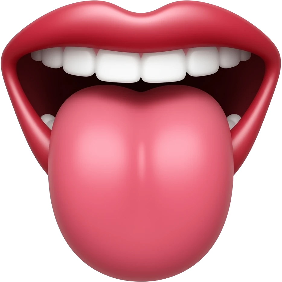 Lengua lamiendo una paleta de helado emoji