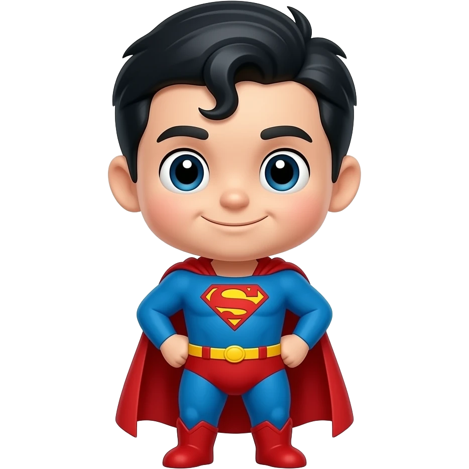super man cartonic emoji showing all his body make him look smaller and more cute emoji