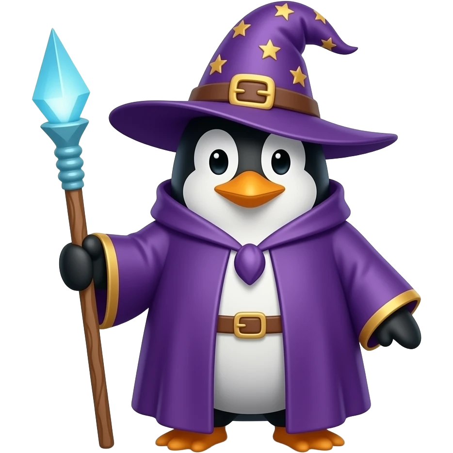 Penguin Wizard emoji