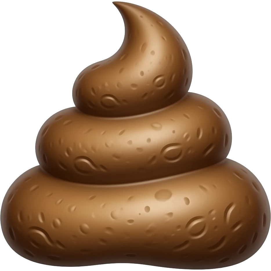 Sliver poop emoji