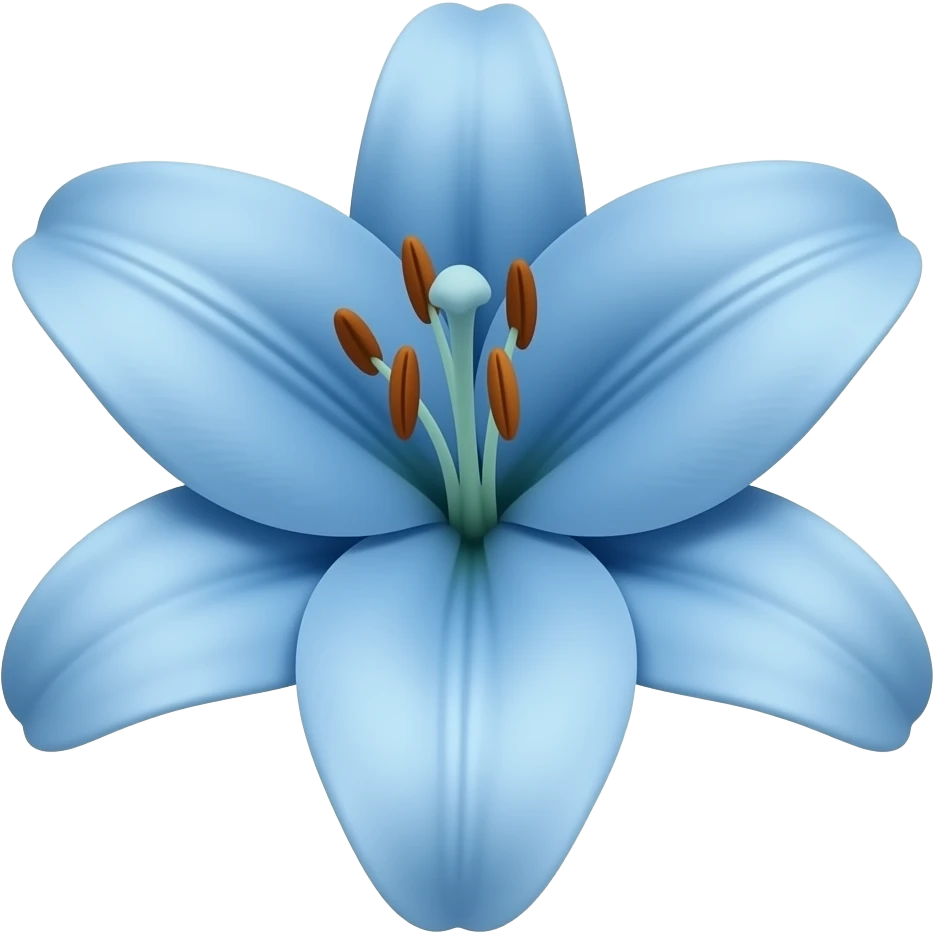 Make a blue lily flower emoji