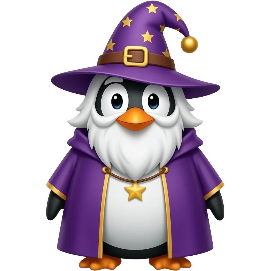 Penguin Wizard emoji