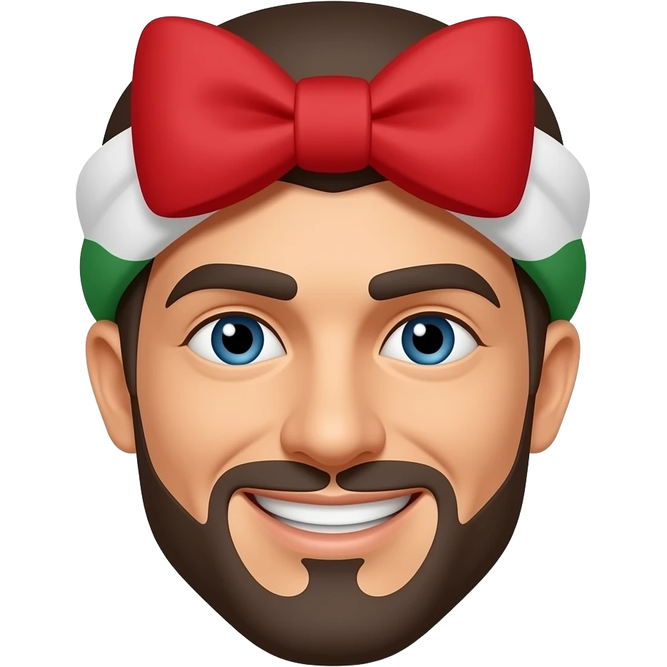 Kurdeli gülümsəyən yüz emoji