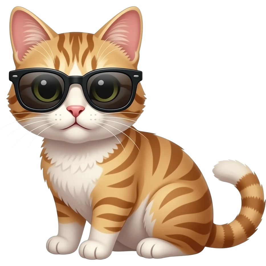 Cat wearing sunglasses emoji