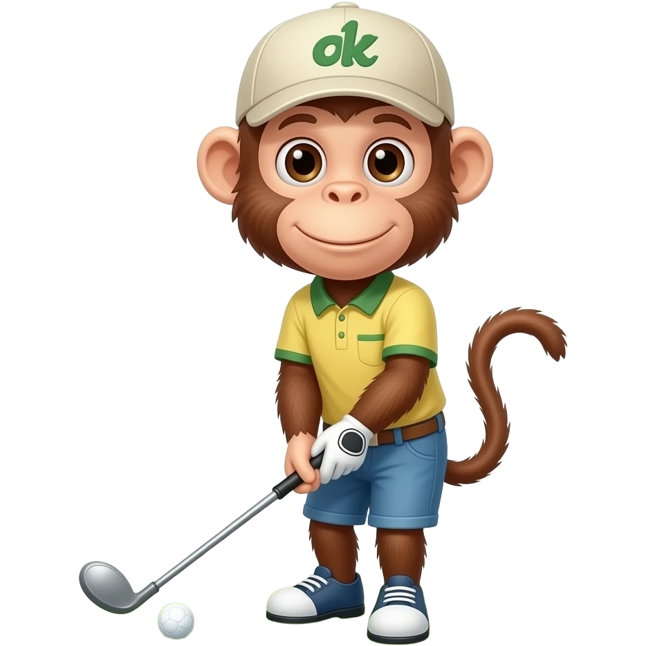 golfing monkey emoji