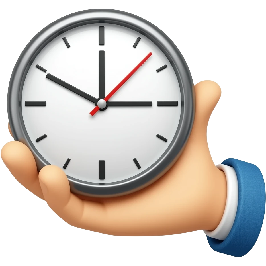 clock it hand gesture emoji