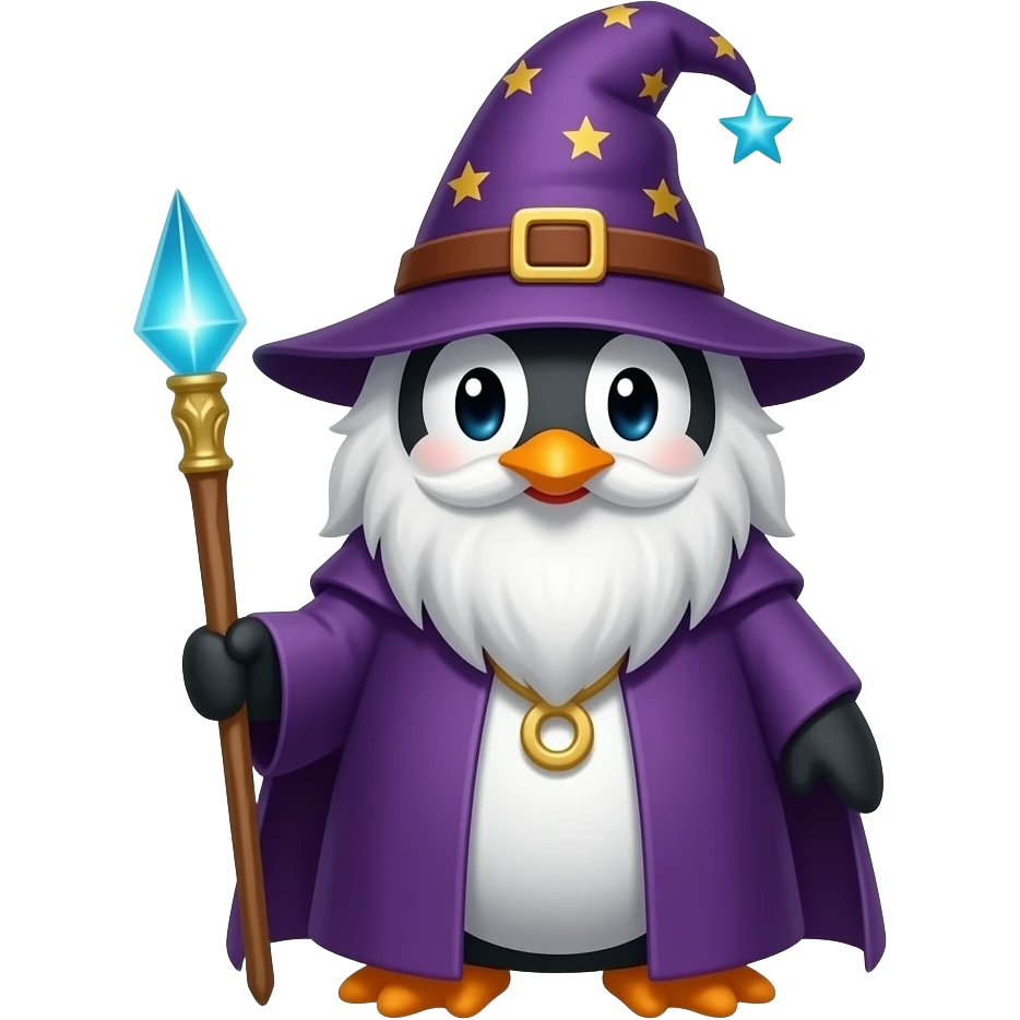 Penguin Wizard emoji