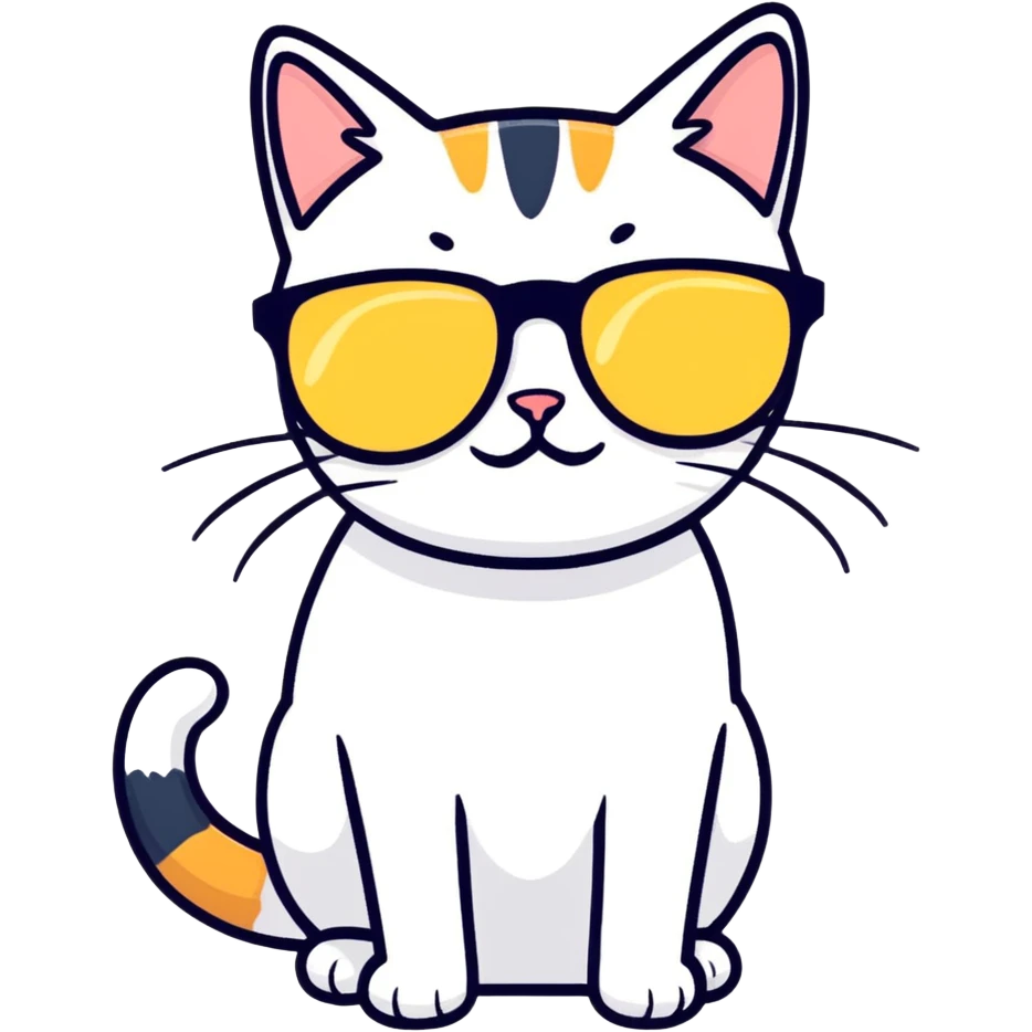 Cat with sunglasses emoji
