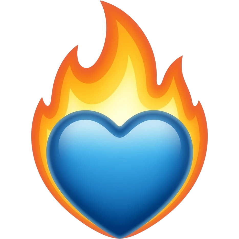 ❤️‍🔥💙 bu ikisinin birleşimi emoji