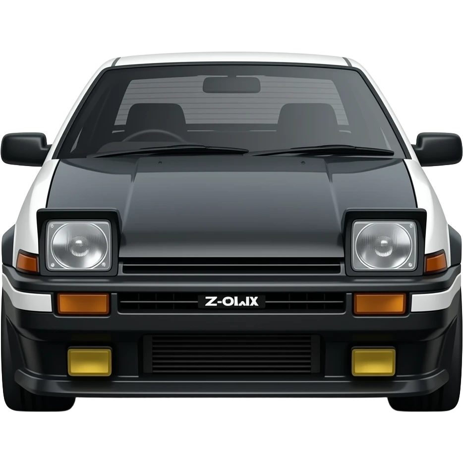 initial D AE86 highly detailed hyper realistic emoji