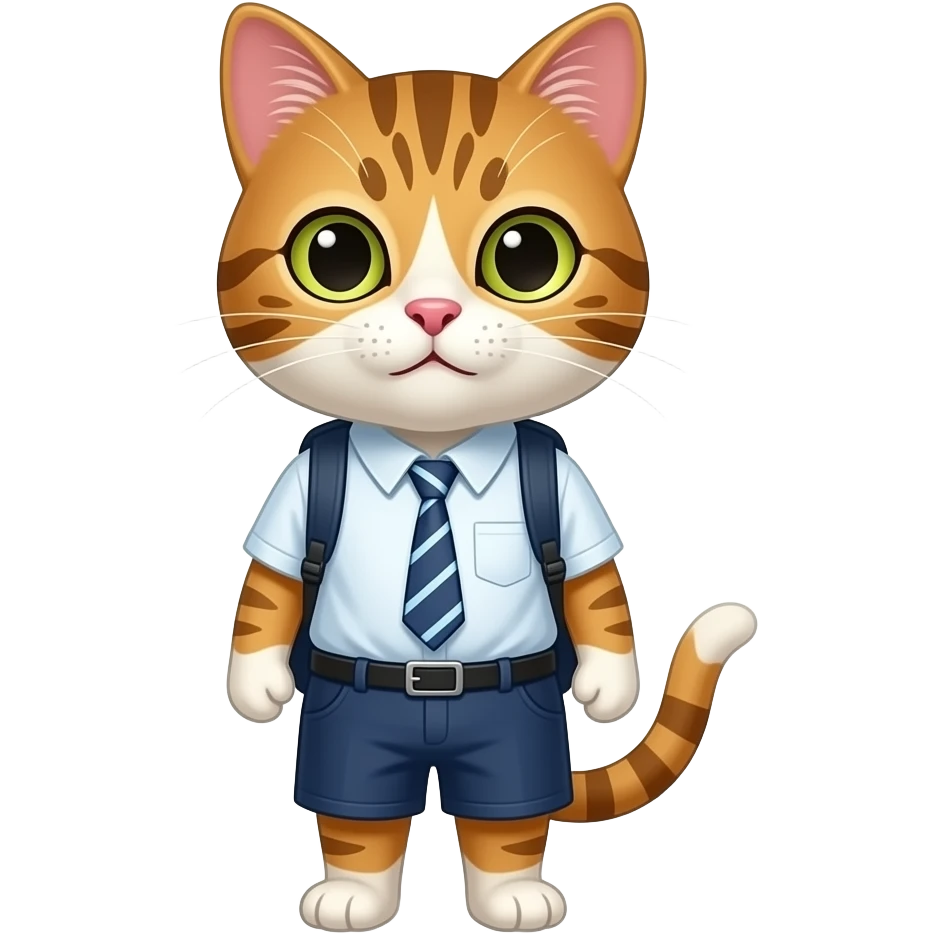 교복을입은 불량배 고양이 emoji