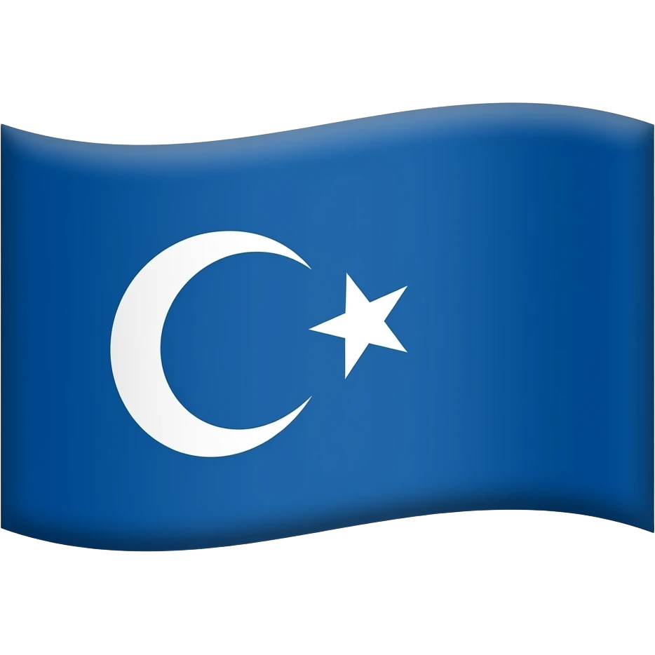 Blue türkish flag emoji