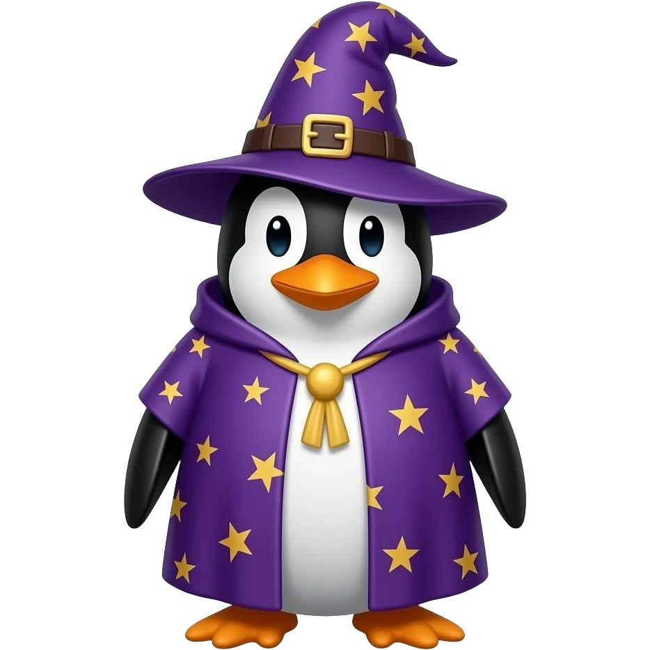Penguin Wizard emoji