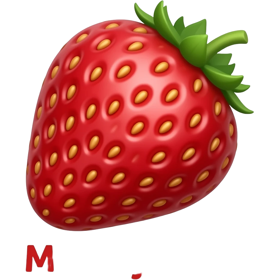 یدونه توت فرنگی قرمز تو خالی تکی که پایینش بنویسه ملودی شاپ 🍓 دور باشه دورتر برای پروفایل emoji