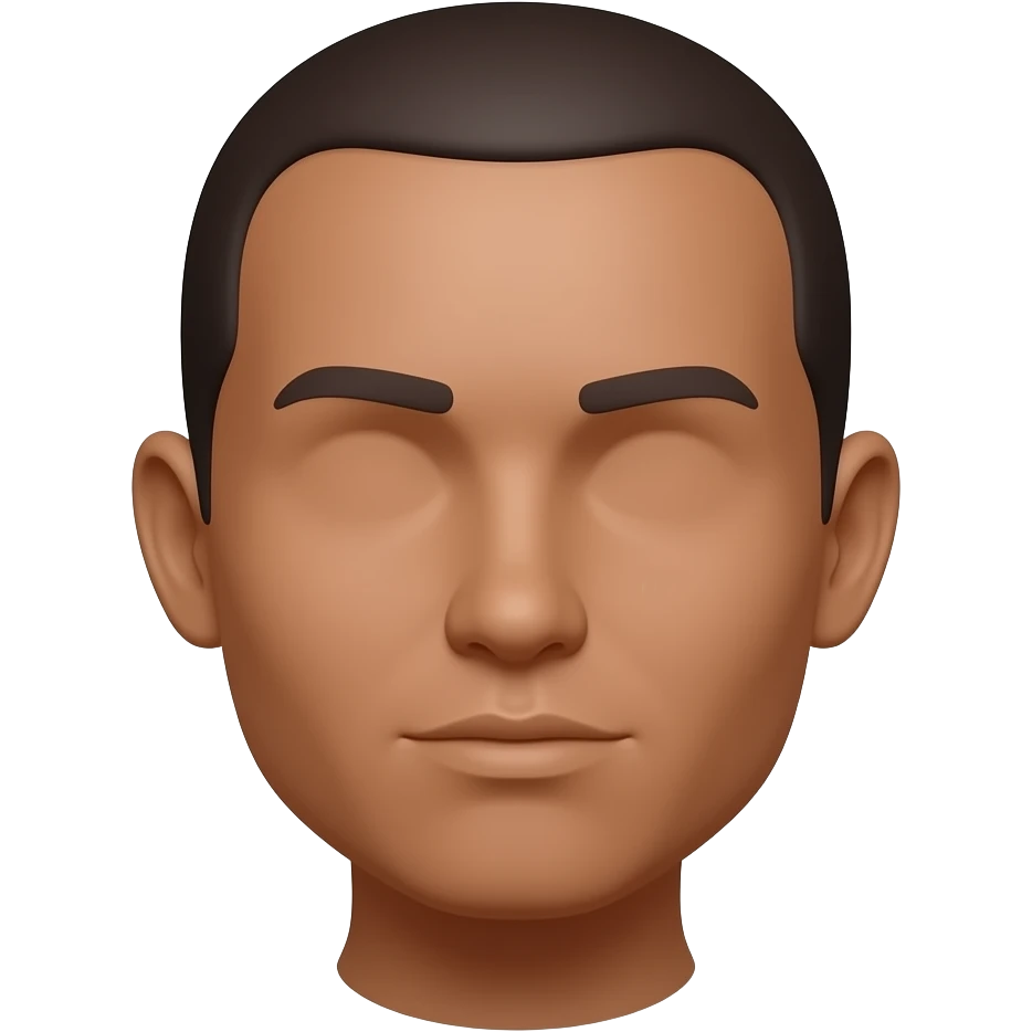 Brown head no eyes emoji | AI Emoji Generator