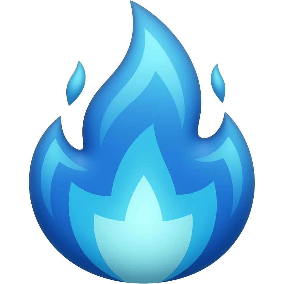 Голубой огонь emoji