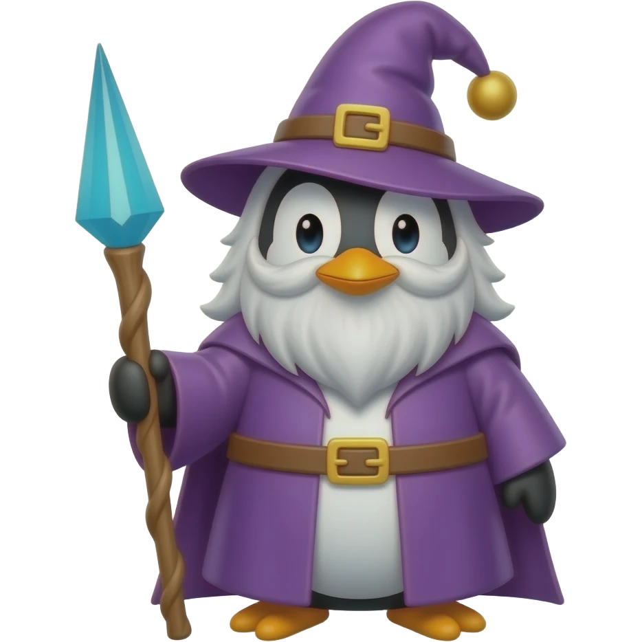 Penguin Wizard emoji