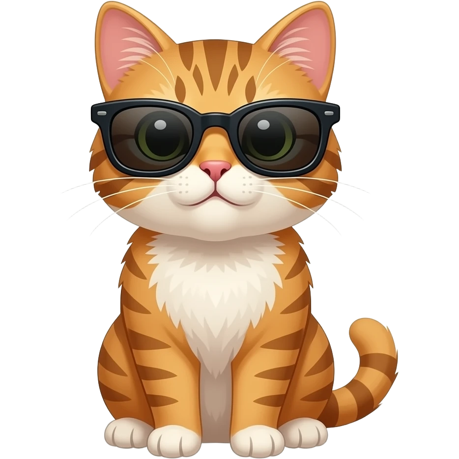 Cat wearing sunglasses emoji