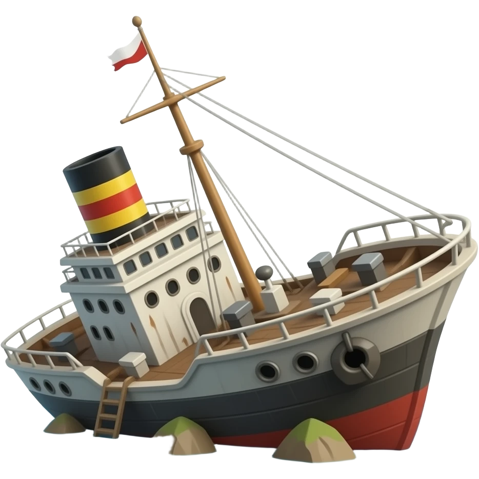 Sinking ship emoji
