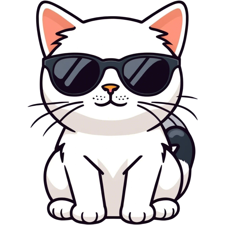 Cat with sunglasses emoji