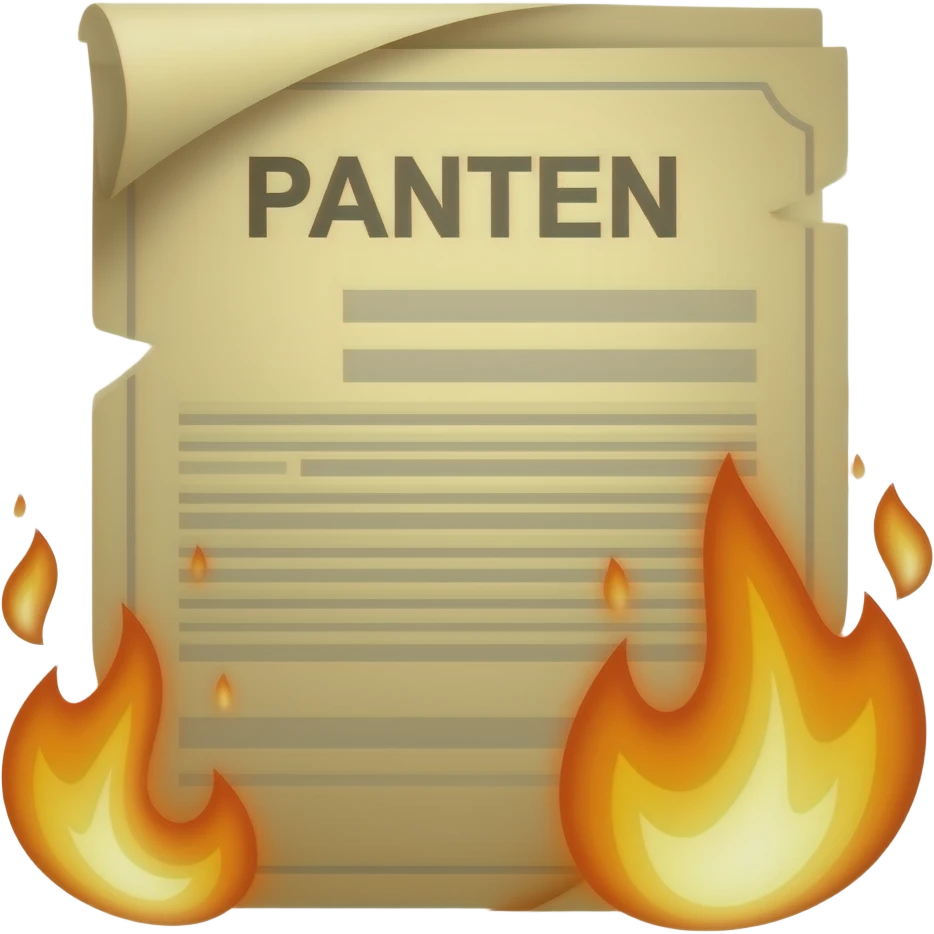 burning patent emoji