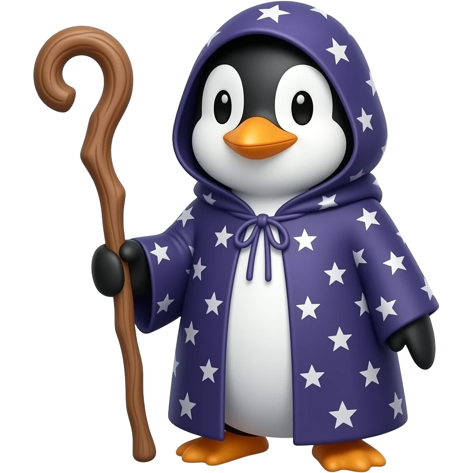Penguin Wizard emoji