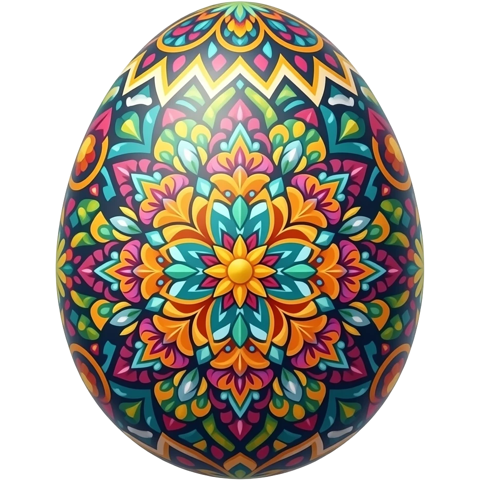 Easter egg, pattern, symmetry emoji